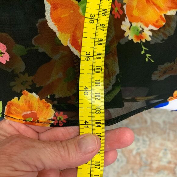 VTG Womens Floral Milk Maid Bustline Dress‎ Fairycore Fairygoth Sheer Y2K Medium - Picture 8 of 11